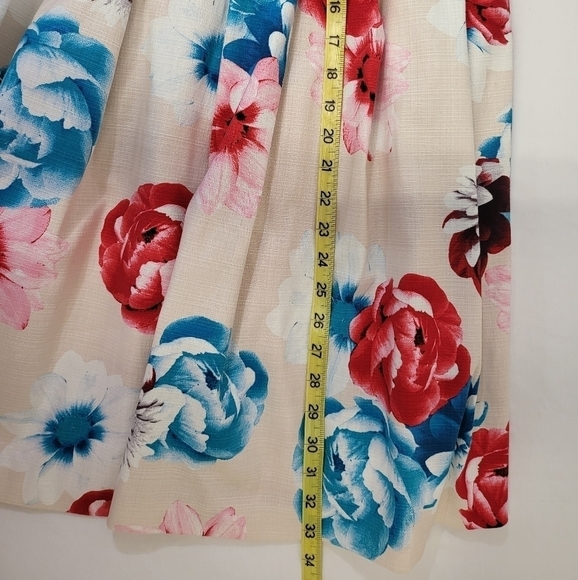 Guess Dress Womens 6 Floral Pattern‎ Sleeveless Knee Length Fitted Bodice A-Line - Picture 9 of 9